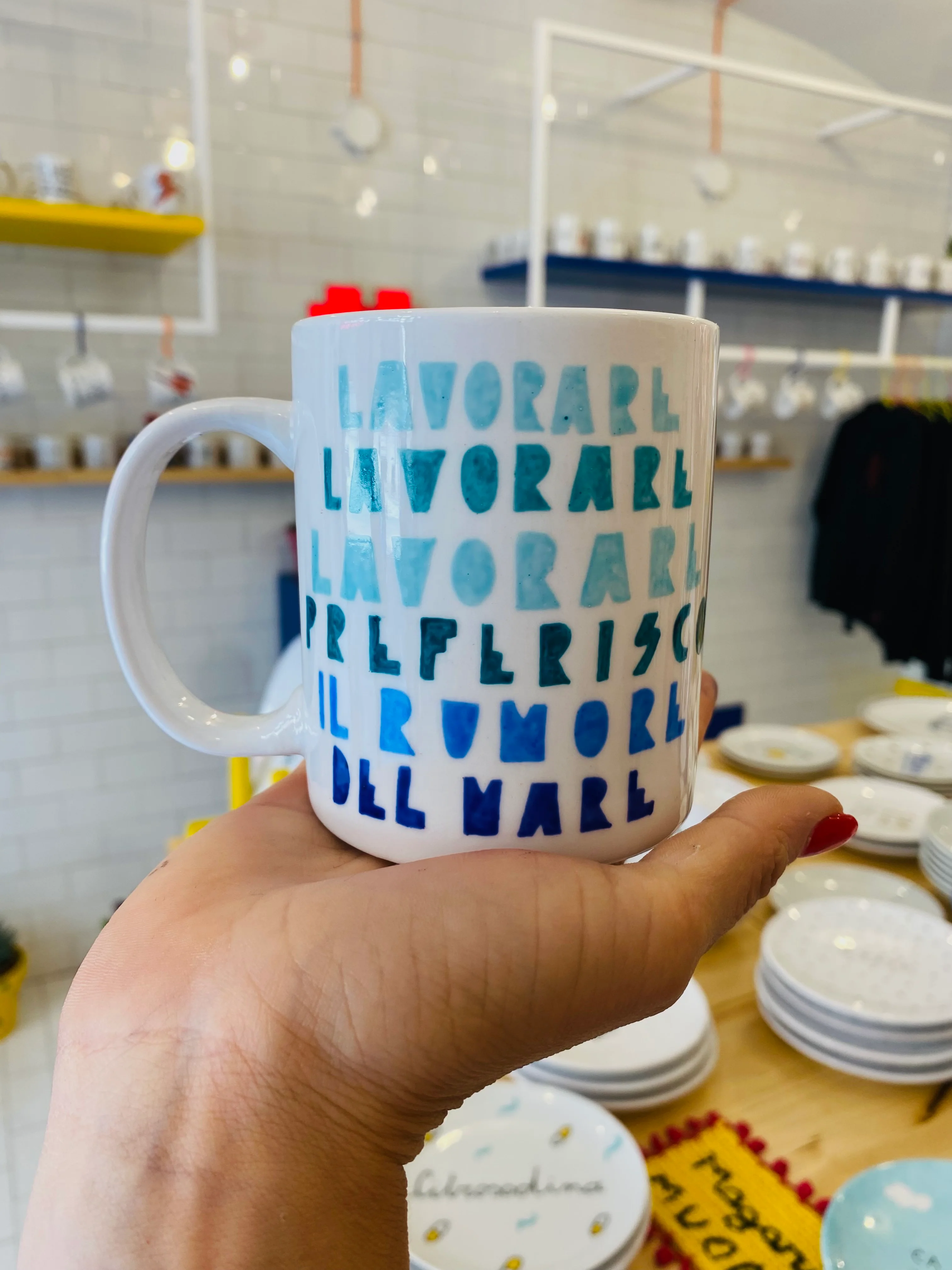 MUG LAVORARE LAVORARE LAVORARE PREFERISCO IL RUMORE DEL MARE